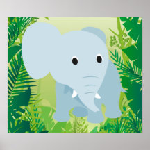 Niedlicher Baby-Elefant Plakat