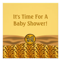 Niedlicher Baby-Tiger Stripes Baby-Dusche Individuelle Einladungen