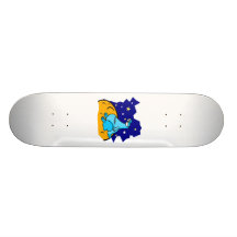 Niedlicher blauer Marsmensch Personalisiertes Deck