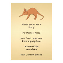 Niedlicher BrownAardvark Individuelle Ankündigskarten