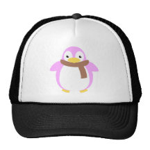 Niedlicher bunter Penguin im Schal Trucker Cap
