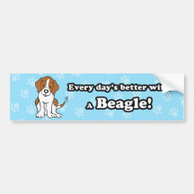 Niedlicher Cartoon-Beagle-Stoßaufkleber Auto Aufkleber