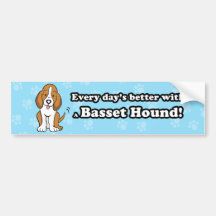 Niedlicher Cartoon-Dachshund-Jagdhund-Stoßaufklebe Auto Sticker