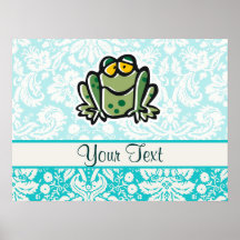 Niedlicher Cartoon-Frosch Plakatdruck