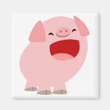 Niedlicher Cartoon-Gesang-Schwein-Magnet Kühlschrankmagnete