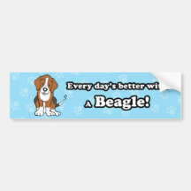 Niedlicher Cartoon-HundeBeagle-Stoßaufkleber Auto Aufkleber