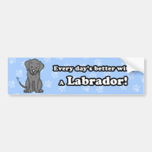 Niedlicher Cartoon-Labradorstoßaufkleber Auto Aufkleber
