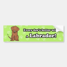 Niedlicher Cartoon-Labradorstoßaufkleber Autoaufkleber