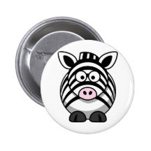 Niedlicher CartoonZebra Anstecknadelbutton
