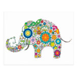 Niedlicher Elefant-Blumenmuster - kundengerecht! Postkarten