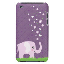 Niedlicher Elefant in girly rosa u. lila iPod Touch Hülle