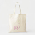 Niedlicher Elefant in girly rosa u. lila Tragetasche