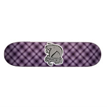Niedlicher Elefant; Lila Bedrucktes Skateboard