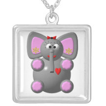 Niedlicher Elefant mit Ohrringen Schmuck