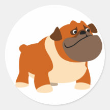 Niedlicher englischer Bulldoggen-Aufkleber