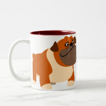 Niedlicher englischer Bulldoggen-Becher Tee Tasse
