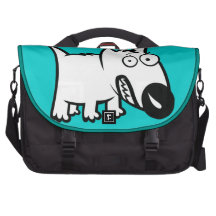 Niedlicher feisty Cartoonhund Notebook Taschen