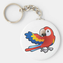 niedlicher freundlicher Macaw-Papagei Schlüsselbänder
