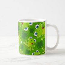 Niedlicher Frosch-gemusterte Kaffeetasse