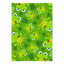 Niedlicher Frosch gemusterte UAWG Karte Individuelle Ankündigungskarte