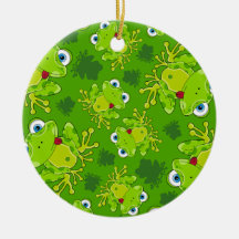 Niedlicher Frosch-gemusterte Verzierung Ornament