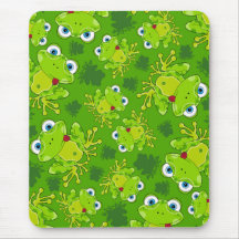 Niedlicher Frosch gemustertes Mousepad