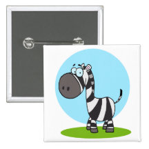 niedlicher glücklicher Cartoon Zebra Buttons
