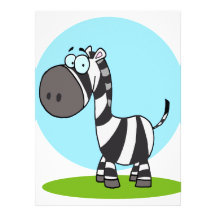 niedlicher glücklicher Cartoon Zebra Individuelle Einladungen