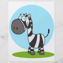 niedlicher glücklicher Cartoon Zebra Flyerbedruckung