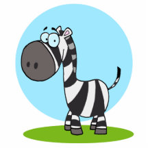 niedlicher glücklicher Cartoon Zebra Acryl Ausschnitte