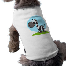 niedlicher glücklicher Cartoon Zebra Hundetshirts