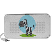 niedlicher glücklicher Cartoon Zebra iPod Speaker
