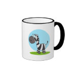 niedlicher glücklicher Cartoon Zebra Kaffeehaferl