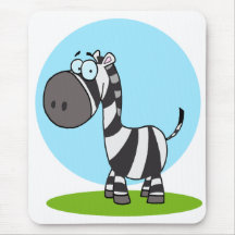 niedlicher glücklicher Cartoon Zebra Mauspad