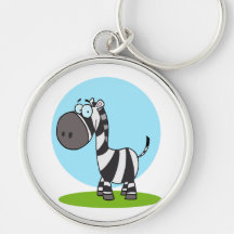 niedlicher glücklicher Cartoon Zebra Schlüsselbänder