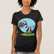niedlicher glücklicher Cartoon Zebra Tshirt