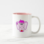 Niedlicher glücklicher Pinkie-Becher Tee Haferl