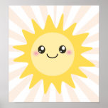 Niedlicher glücklicher Sun Posterdrucke