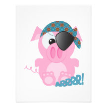 Niedlicher Goofkins piggy Pirat Individuelle Einladungen