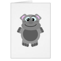 Niedlicher Goofkins Rhino Grußkarte