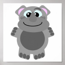 Niedlicher Goofkins Rhino Posterdrucke