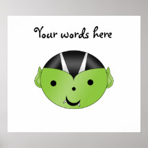 Niedlicher grüner Vampire Plakate