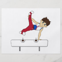 Niedlicher Gymnast auf Knauf-PferdeFlyer