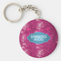 Niedlicher gymnastischer Felsen-Rosa SCHEIN Keycha Schlüsselbänder