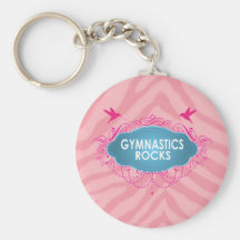 Niedlicher gymnastischer Felsen-RosaZebra Keychain Schlüsselband