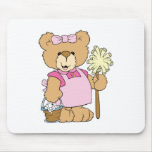 Niedlicher Haus-Reinigungs-Bär Mousepad