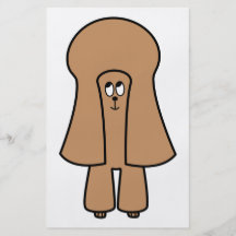 Niedlicher Hund. Schokoladenbrauner Miniatur-/Spie Bedruckte Flyer