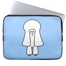 Niedlicher Hund. Weißer Zwergpudel/Miniaturpudel Laptop Schutzhülle
