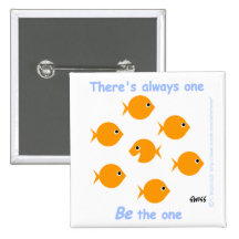 Niedlicher Inspirational Goldfish-Knopf Button