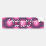 Niedlicher Kaleidoskopliebhaber an Bord Auto Aufkleber